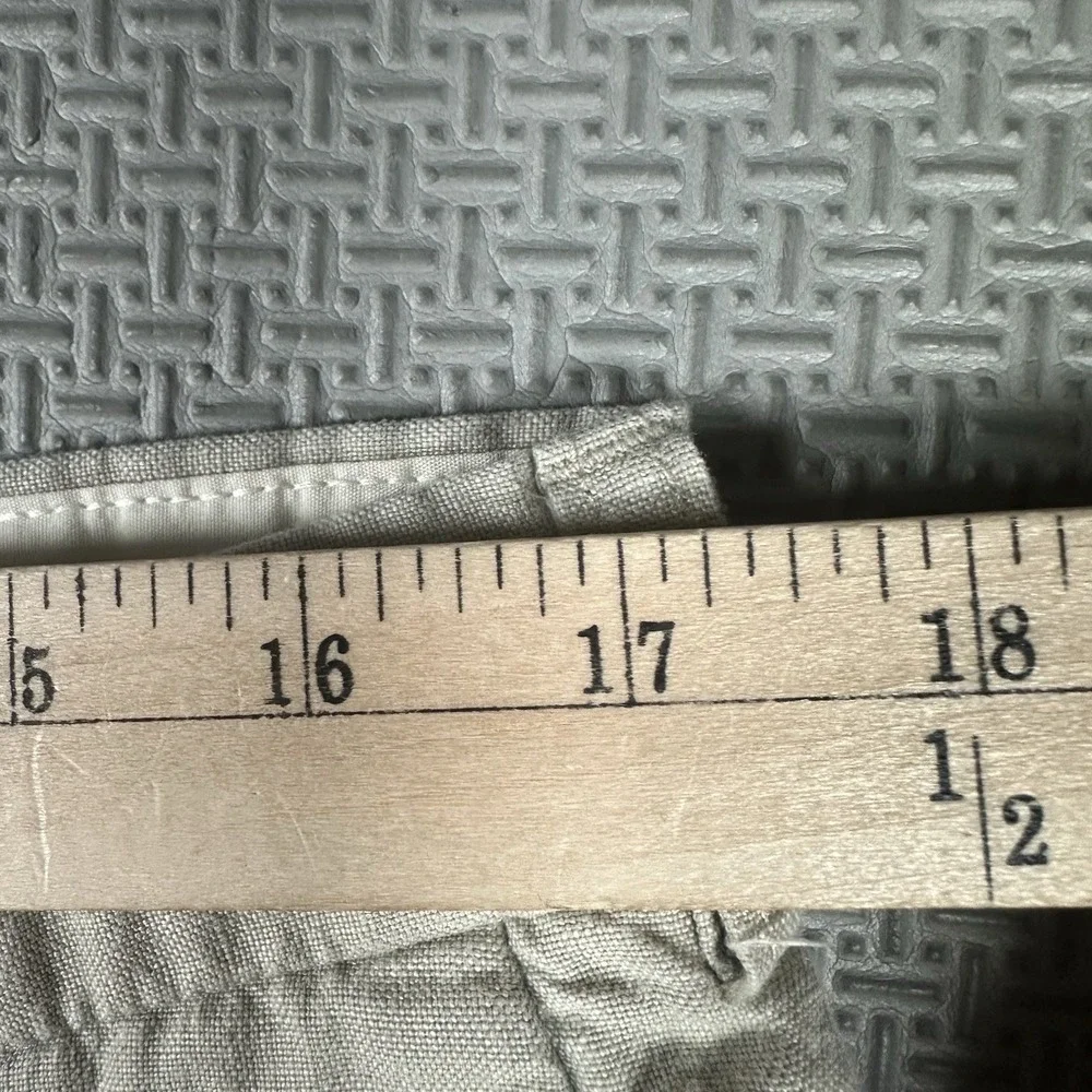 Brooks Brothers Pants Men's 35x27* Irish Linen Trousers Gray Flat Front Dress